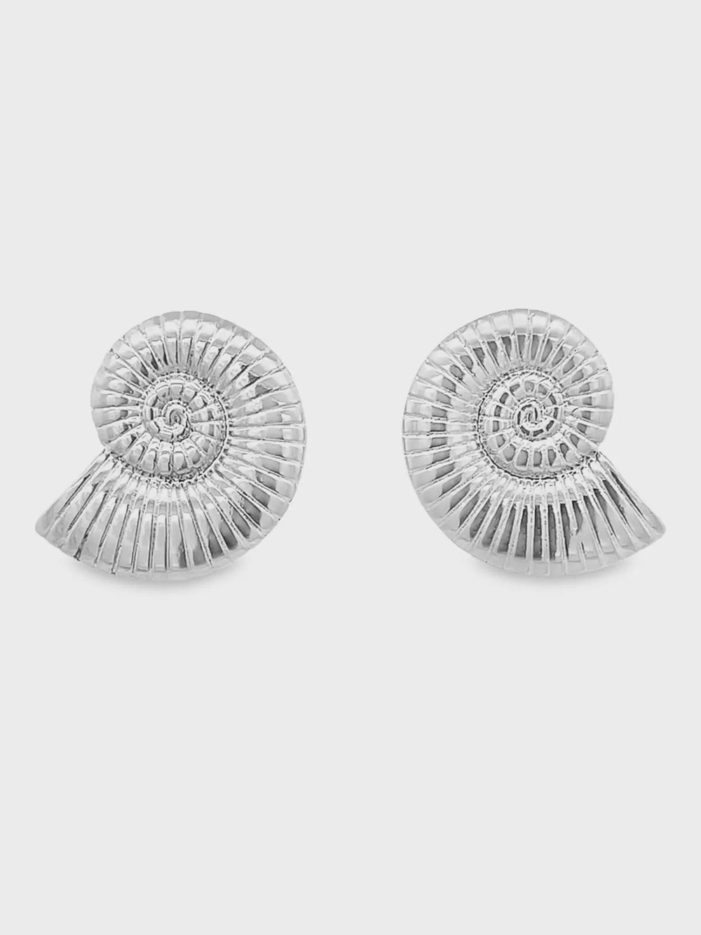 18K Gold Filled Ammonite Shell Stud Earrings – Waterproof & Tarnish Resistant